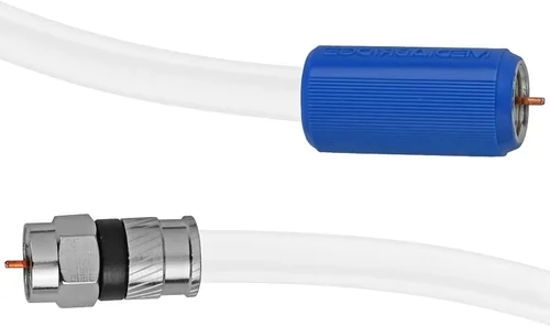 Vista 2 de Mediabridge Cable de conexión coaxial (6 pies) de triple blindaje, cable RG6 clasificado en la pared con conectores de compresión