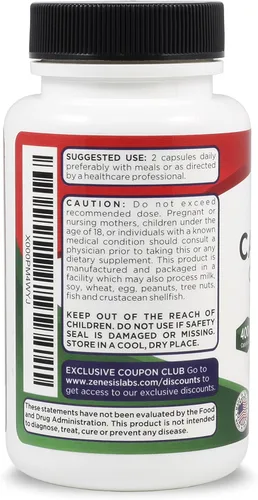 Vista 3 de Candida Complex Cleanse Detox Suplemento de ácido caprílico, extracto de orégano, probióticos, enzimas (60 cápsulas, suministro para 30 días)