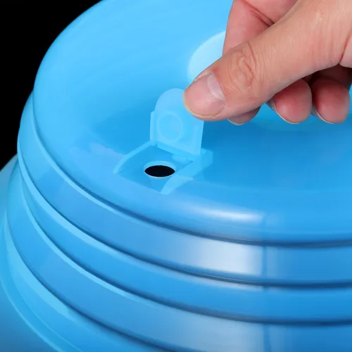 Vista 3 de Kichwit, cubierta de plato para microondas de silicona plegable, apta para lavavajillas y sin BPA, azul, 10.2