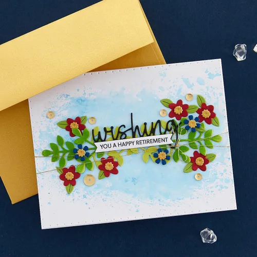 Vista 3 de Spellbinders SDS-185 Snowflake Wishes - Juego de sellos y troqueles transparentes de la colección Bibi's Snowflakes de Bibi Cameron