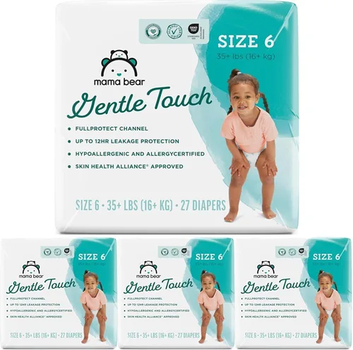 Vista 19 de Marca Amazon - Pañales Mama Bear de toque suave, talla 1, 50