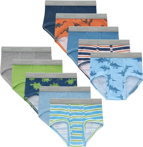 Vista 11 de Hanes Paquete de 8 o 12 calzoncillos tipo bóxer para niños, ropa interior elástica de algodón para niños y niños pequeños