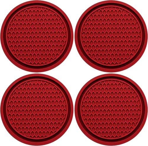 Vista 13 de 2 piezas posavasos para portavasos de automóvil, posavasos universales antideslizantes para portavasos de automóvil, 2.75 pulgadas posavasos