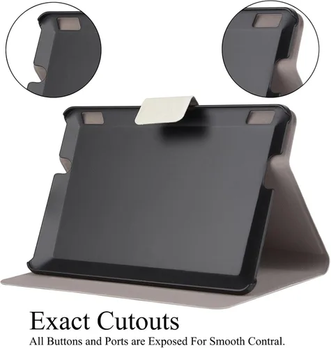 Vista 6 de Funda para Kindle Fire HDX7, ultraligera de piel sintética con función de encendido y apagado automático inteligente, funda delgada con ranura