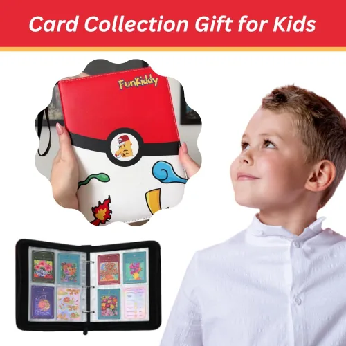 Vista 5 de Carpeta de tarjetas de 4 bolsillos para coleccionar tarjetas con 55 fundas extraíbles, estuche para coleccionar tarjetas intercambiables, regalos