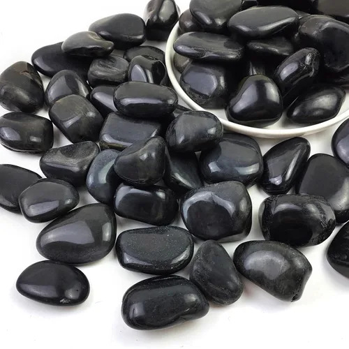 Vista 8 de Piedras de jade de 2 libras para plantas de interior, piedras pulidas naturales de 0.7 a 1.2 pulgadas, rocas decorativas de río para suculentas