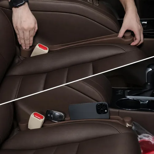 Vista 10 de Givifive Juego de 2 rellenos de espacio para asiento de automóvil, espuma suave, multifuncional, con organizador y función de gancho, tapón
