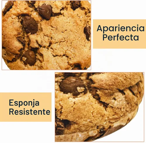 Vista 4 de Unittype - 2 almohadas redondas de galletas con chispas de chocolate