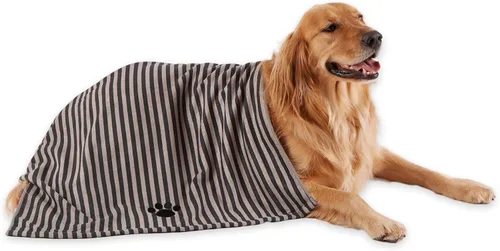 Vista 14 de Toalla para mascotas bordada DII Design, 44 x 27.5 pulgadas, azul rayado