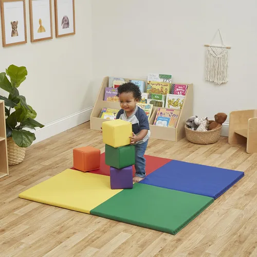 Vista 10 de ECR4Kids SoftZone Quad Fold-N-Go Activity Mat, Folding Playmat, Contemporary