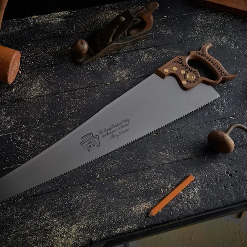 Vista 7 de Disston Sierra de rasgado profesional con mango de nogal de 26" para madera