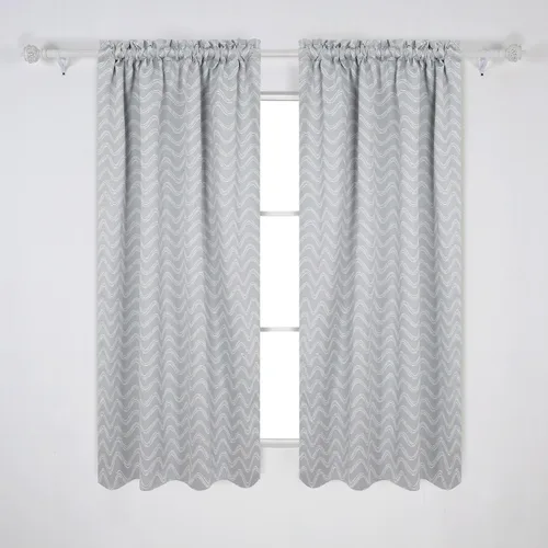 Vista 12 de Deconovo - Cortinas opacas para oscurecer la habitación, con aislamiento térmico, cortinas con ojales Rosa