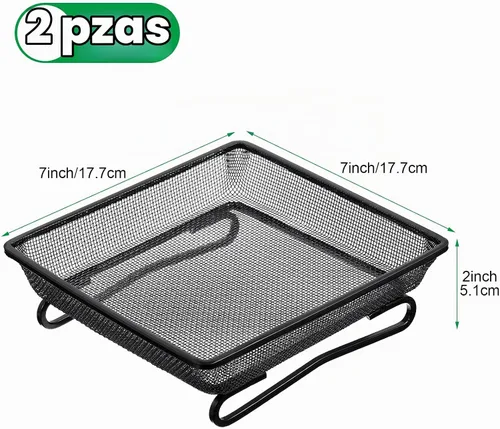 Vista 3 de 2 piezas de bandeja para comedero de pájaros de barandilla de cubierta para balcón 17,8 x 17,8 x 5,1 cm Plataforma compacta para semillas de pájaros