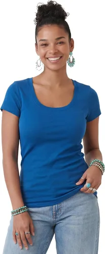 Vista 130 de Emmalise - Camiseta de manga corta para mujer, cuello redondo, estilo básico, pack de valor, tallas junior y grandes