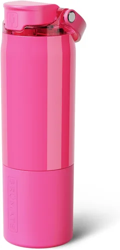 Vista 11 de BrüMate Rise - Botella de agua de 25 onzas con pajita de silicona cubierta 100 % a prueba de fugas, botella de agua de acero inoxidable aislada
