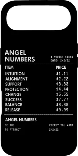 Vista 27 de iPhone 16 Números Ángel Recibo 111 222 333 444 Estuche de numerología espiritual