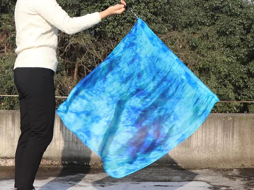 Vista 7 de Winged Sirenny Bandera de seda giratoria fluida de 32 pulgadas, pancarta de adoración profética de adoración de adoración y danza de adoración, Luna