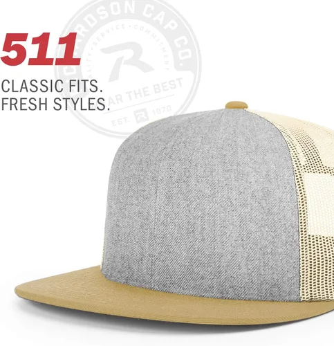 Vista 6 de Richardson 511 Flatbill Trucker - Gorra de béisbol ajustable