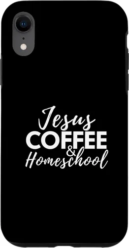 Vista 25 de Jesus Coffee and Homeschool Christian Family Faith Coffee Case for iPhone 17