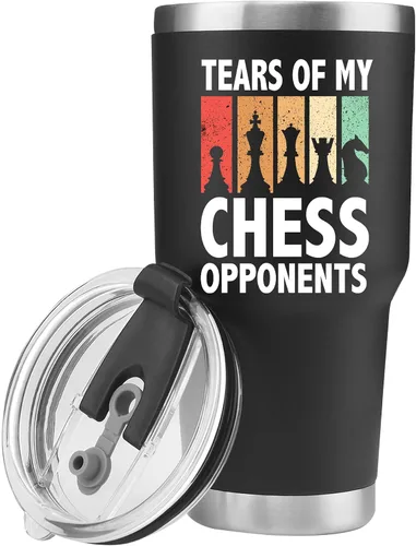 Vista 9 de Panvola Tears Of My Chess Opponents - Regalos de ajedrez para jugadores, entrenadores, amantes del ajedrez, papá, novio, marido, hermano, vaso