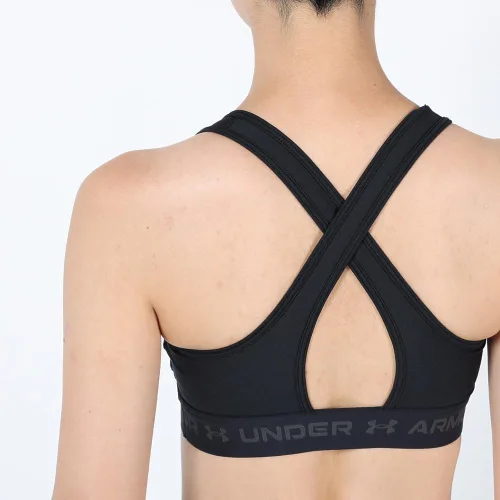 Vista 8 de Under Armour - Sujetador deportivo de medio impacto, con espalda cruzada, para mujer