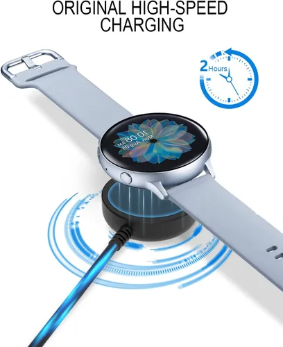 Vista 4 de Cargador USB C para Samsung Galaxy Watch 7/Ultra/FE/6/6 Classic/5 Pro/5/4/4 Classic/3/Active 2/Active 3.3 pies Tipo C Cable de carga magnético