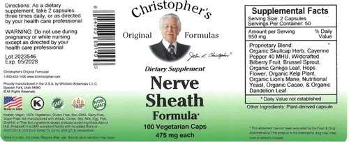 Vista 2 de Christopher's Original Formulas Funda Nerviosa Fórmula Cápsula 100 ct.