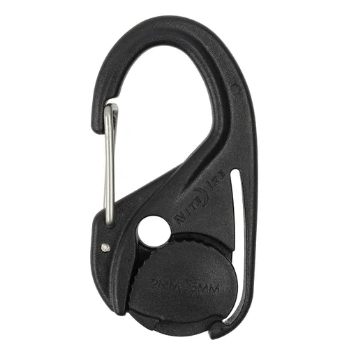 Vista 2 de Nite Ize NCJ-25-2R3 CamJam Tensor de Cuerda de Amarre con Clip de Mosquetón, Paquete de 2 con Cuerda, Negro, 2