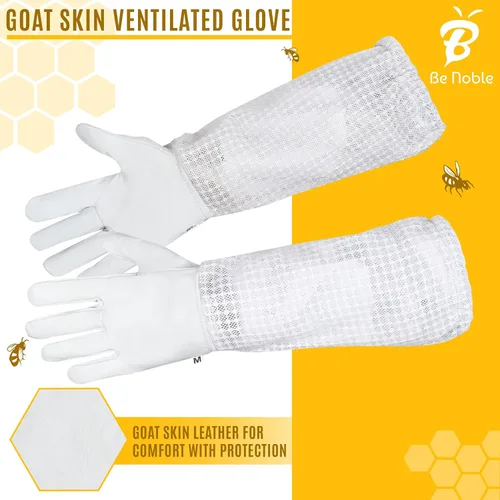Vista 5 de Traje de apicultura profesional de 3 capas – Traje de abeja protector resistente para un manejo seguro y eficiente de la apicultura.