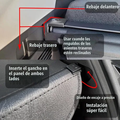Vista 3 de Cubierta de carga Volcaner para Hyundai Palisade 2025 2024 2023 2022 2021 2020 Accesorios, cubierta de baúl retráctil de cuero, cubierta de sombra