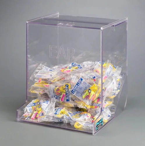Vista 4 de Dispensador de tapones para los oídos a granel (PETG resistente a la rotura) (doble contenedor, imanes 4)