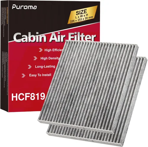Vista 9 de Puroma Filtro de aire de cabina con carbón activado, compatible con Honda, CR-V, Civic, Accord, Odyssey, Pilot, Crosstour, Passport, Acura ILX, MDX