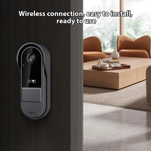 Vista 2 de Timbre inalámbrico con pantalla IPS de 4.3 pulgadas con cámara al aire libre IP65 impermeable 1080P timbre inalámbrico intercomunicador visión