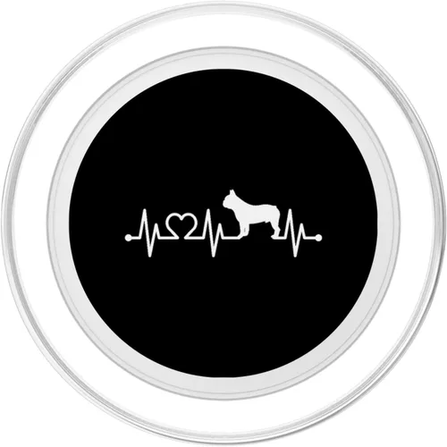 Vista 2 de Heartbeat Bulldog francés Pulse ECG Bouledogue PopSockets MagSafe PopGrip para iPhone