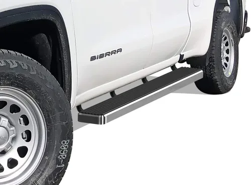 Vista 12 de APS Estribos negros compatibles con Chevy Silverado GMC Sierra 1500 2019-2026 Crew Cab y 2500 HD 3500 HD 2020-2026