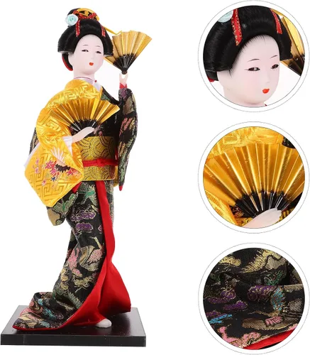 Vista 6 de PRETYZOOM - Figura de geisha japonesa de 11.81 pulgadas, adorno decorativo de escritorio para mesa de restaurante, estilo Izakaya, coleccionable