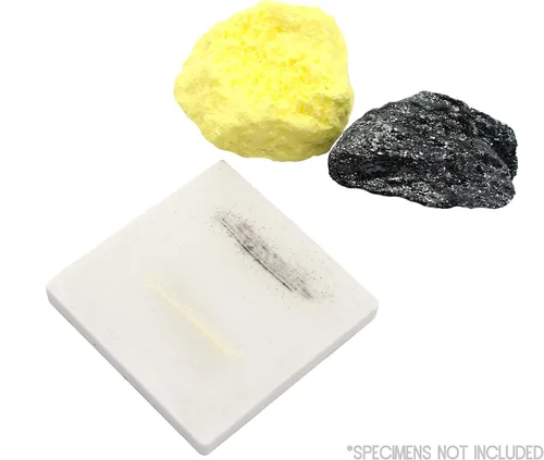 Vista 3 de EISCO Placa de rayas - para probar rocas y especímenes - Porcelana sin esmaltar blanquecino - Laboratorios de placa única