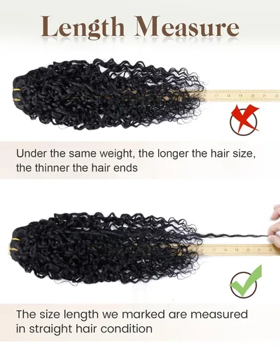 Vista 41 de Hetto . Extensiones de cabello humano rizado con clip, color #1 negro azabache, extensiones de cabello humano ondulado natural para cabeza completa