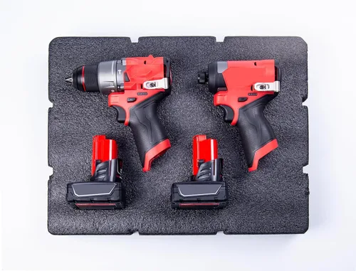 Vista 5 de Insertos de espuma Econo - Se adapta a Milwaukee Packout ™ 48-22-8426 (kit de espuma de 6 piezas) Negro/Rojo
