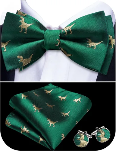 Vista 27 de Barry.Wang Pajarita de Rayas Paisley para Hombre de Seda Preatada Pañuelo de Bolsillo Gemelos Juego Formal Boda Fiesta Graduación
