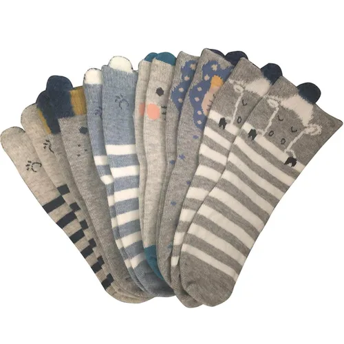 Vista 4 de Calcetines para bebé 6 pares antideslizantes de 12 a 36 meses para bebés y niñas
