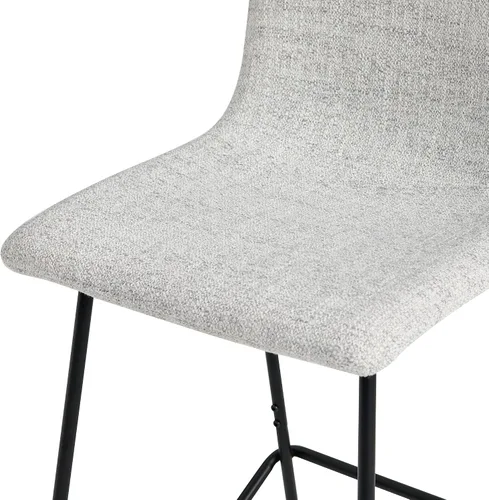 Vista 8 de Watson & Whitely Taburetes de bar, taburete de bar tapizado de tela con espalda, blanco (multicolor)