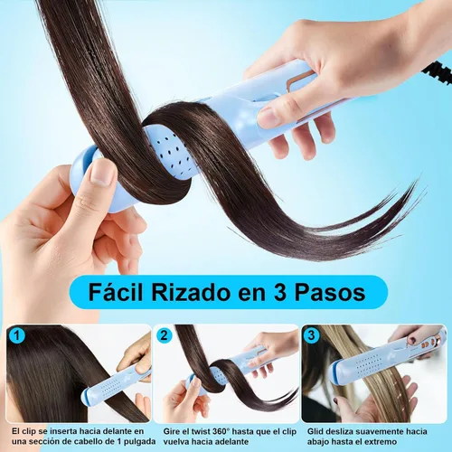 Vista 5 de Plancha rizadora y rizadora de flujo de aire para cabello corto a largo