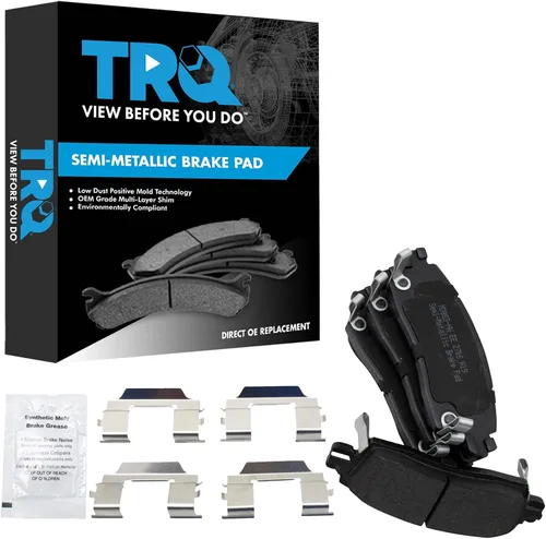 Vista 9 de TRQ Pastillas de freno delanteras semi metálicas compatibles con Ford Expedition 2018-2021 F-150 2018-2020 Lincoln Navigator 2018-2022