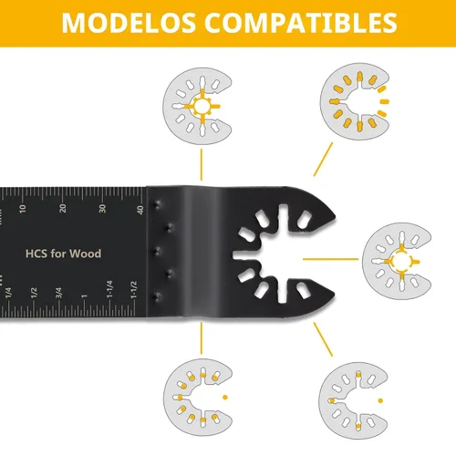 Vista 5 de CaRoller 100 Piezas hojas de sierra oscilantes, cuchillas de herramientas oscilantes universales, kits de cuchillas multiherramienta para madera
