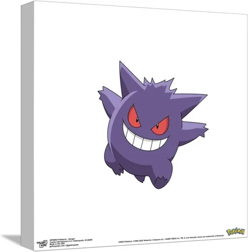Vista 10 de Gallery Pops Pokemon - Arte de pared de Gengar, versión enmarcada negra, 12 x 12 pulgadas