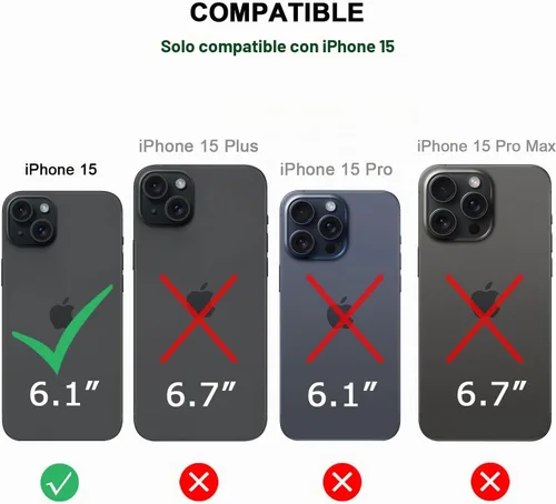 Vista 7 de TENDLIN Compatible con Funda para iPhone 15, Funda de Madera con Textura de Fibra de Carbono, Diseño Híbrido de Cuero Delgado (Negro)