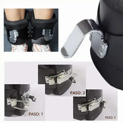 Vista 6 de Sutekus Botas de inversión antigravedad - Para abdominales, abdominales sentados, terapia de barra de ganchos, ejercitador de fitness de gimnasio