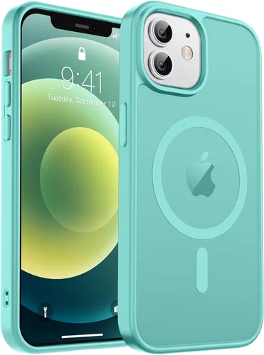Vista 361 de zapica Funda magnética para iPhone Air, con protector de pantalla de vidrio templado, compatible con MagSafe, translúcida mate, a prueba de golpes