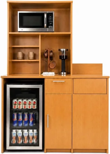 Vista 8 de BREAKtime Armario para microondas con almacenamiento de base de 2 puertas, gabinete de oficina comercial, totalmente montado, 72 pulgadas de ancho x